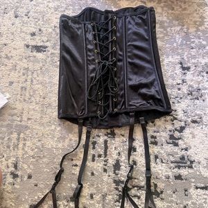 Black Bustier Corset and thong